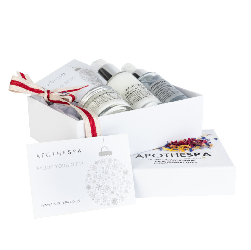 Frankincense, Geranium & Rose Facial Gift Box (Mature skin types)