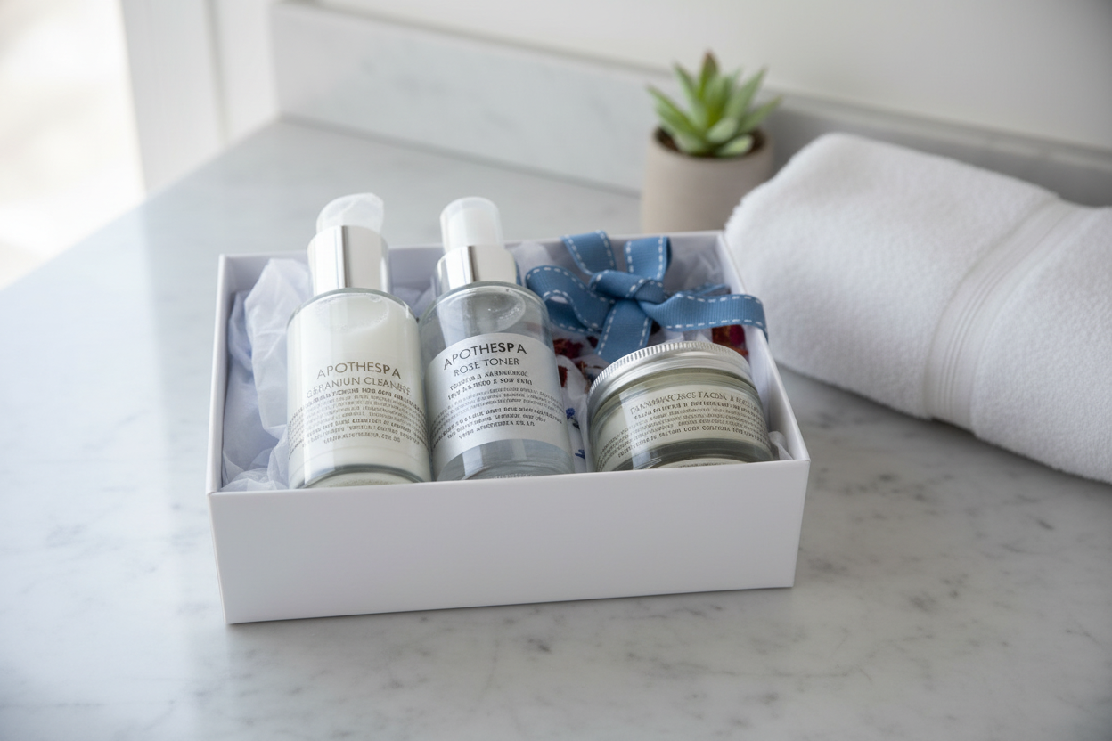 Frankincense, Geranium & Rose Facial Gift Box (Mature skin types)