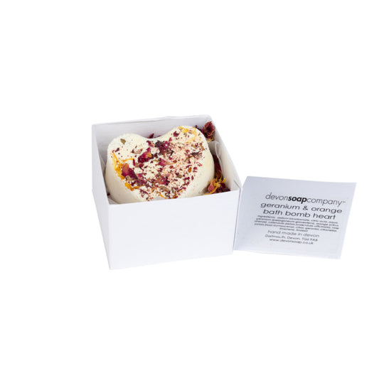 Geranium & Orange - Large Bath Bomb Heart