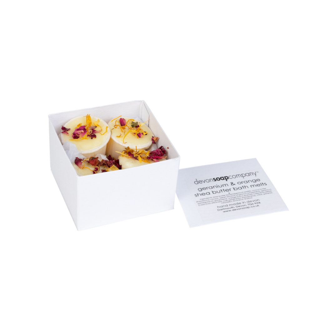 Organic Geranium & Orange Shea & Mango Butter Bath Melts